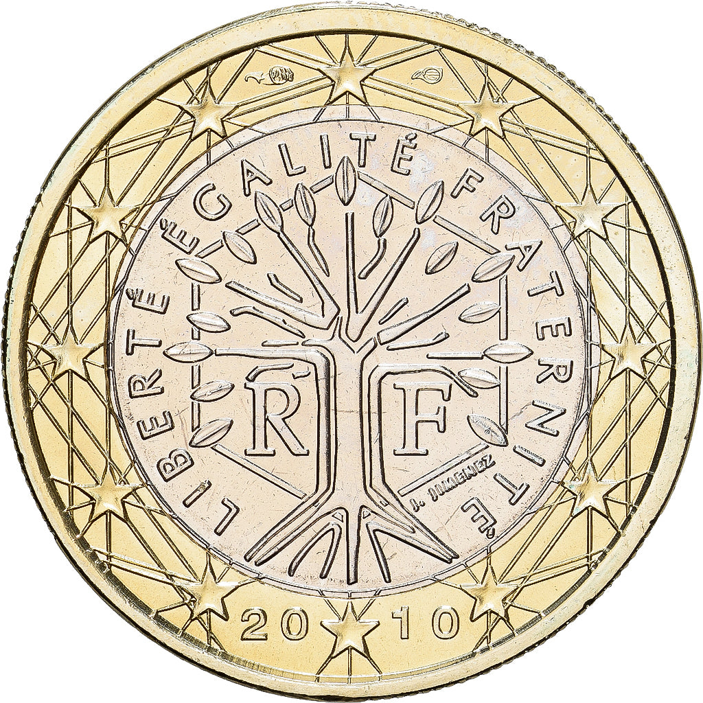 France, Euro, 2010, Paris, BU, FDC, Bimétallique, KM:1413
