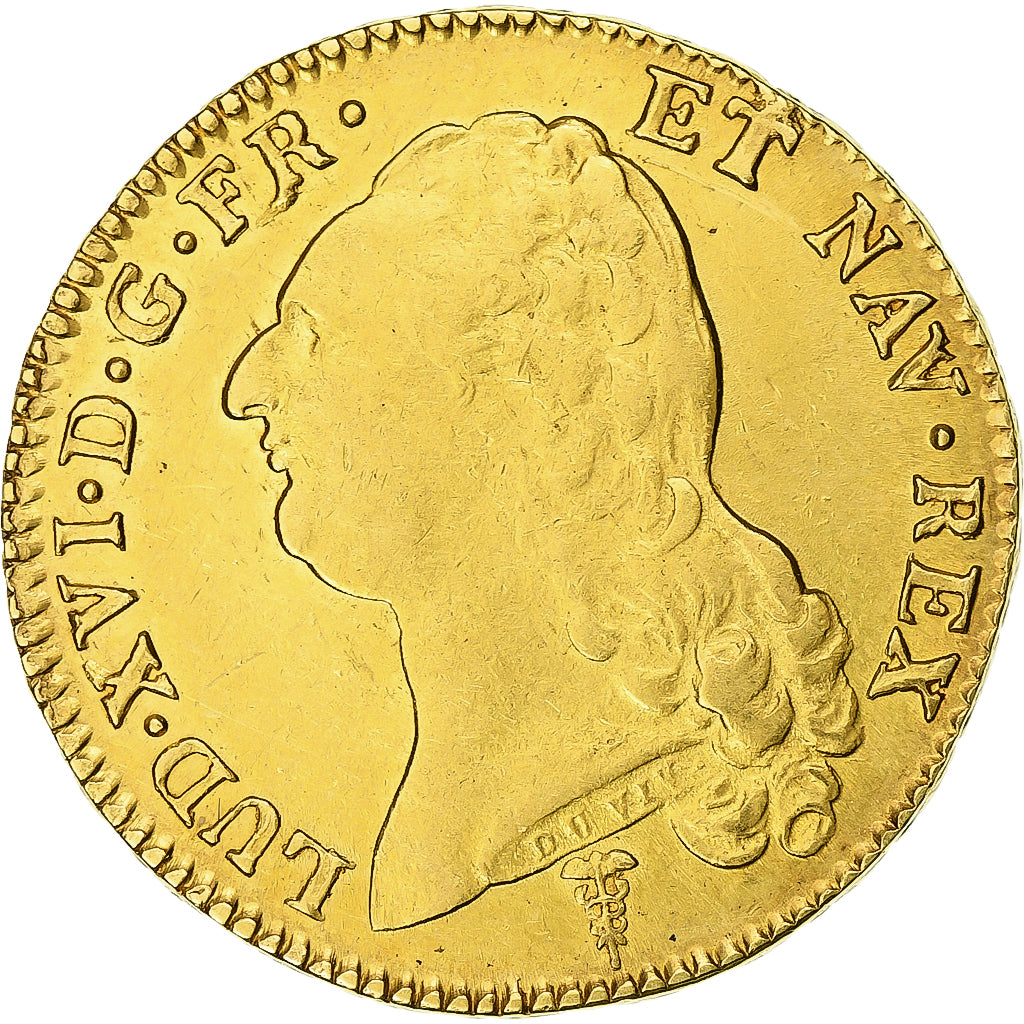 France, Louis XVI, Double Louis d'or à la tête nue, 1789, Bordeaux, Or, TTB