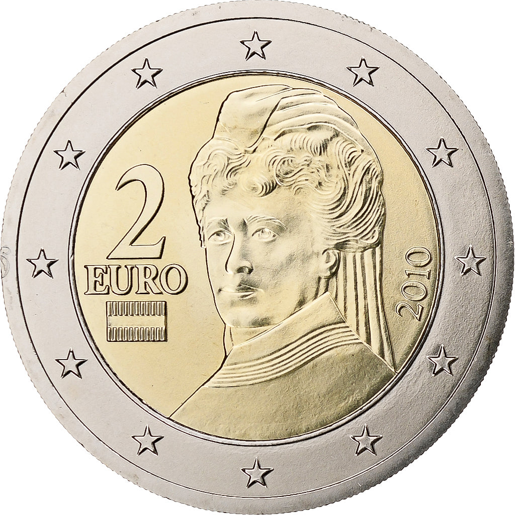 Austria, 2 Euro, 2010, Vienna, BU, FDC, Bi-metallico, KM:3143