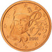 Francja, Euro Cent, 2001, MDP, Série BE / Proof, MS(65-70), Miedź platerowana