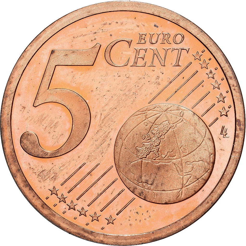 Francja, 5 Euro Cent, 2001, MDP, Série BE / Proof, MS(65-70), Miedź
