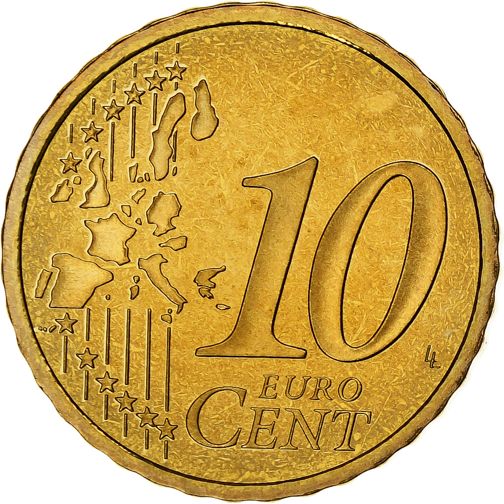 Francja, 10 Euro Cent, 2001, MDP, Série BE / Proof, MS(65-70), Nordic gold