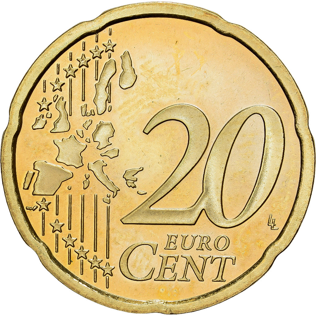 Frankrijk, 20 Euro Cent, 2001, MDP, Série BE / Proof, FDC, Nordic gold, KM:1286