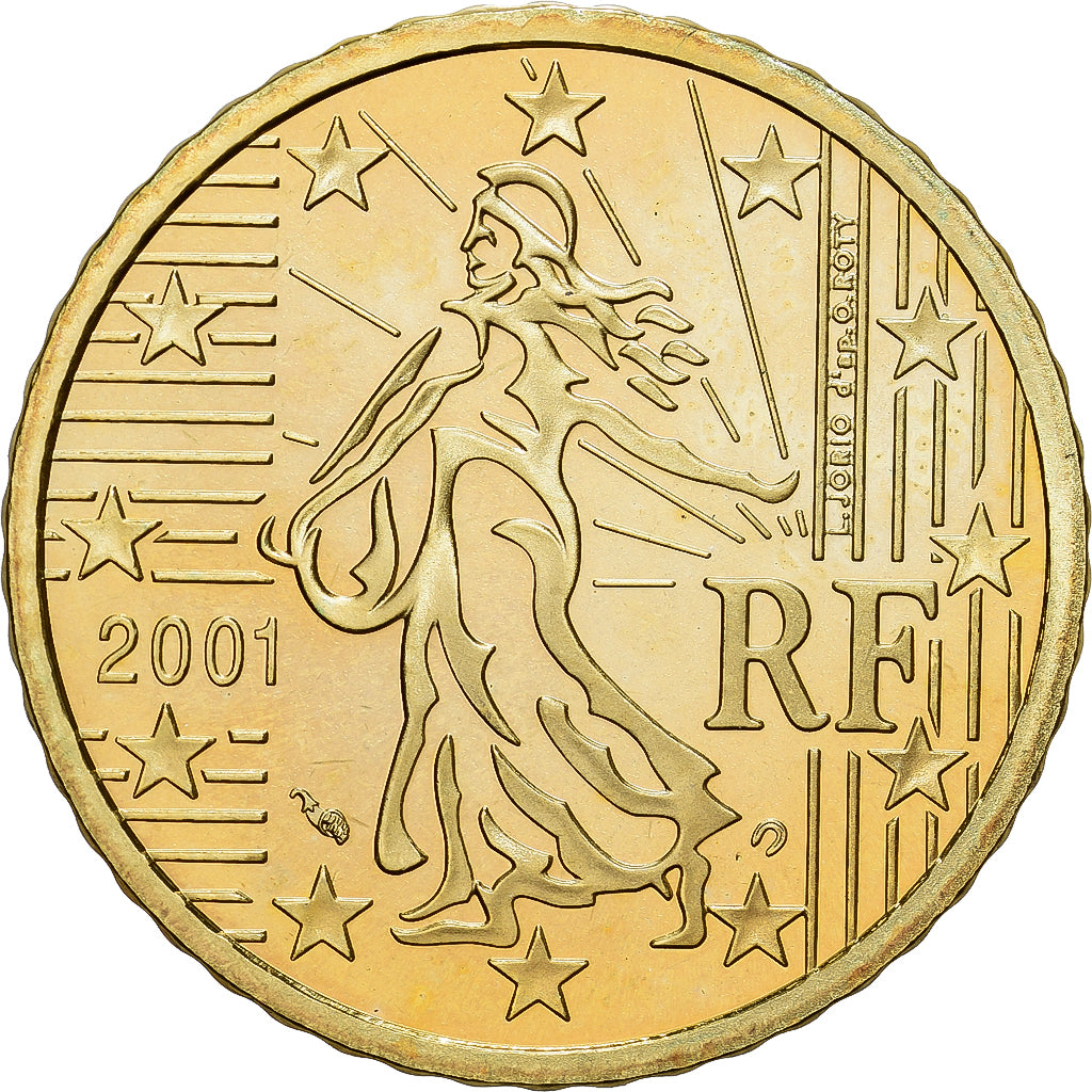 Francja, 50 Euro Cent, 2001, MDP, Série BE / Proof, MS(65-70), Nordic gold