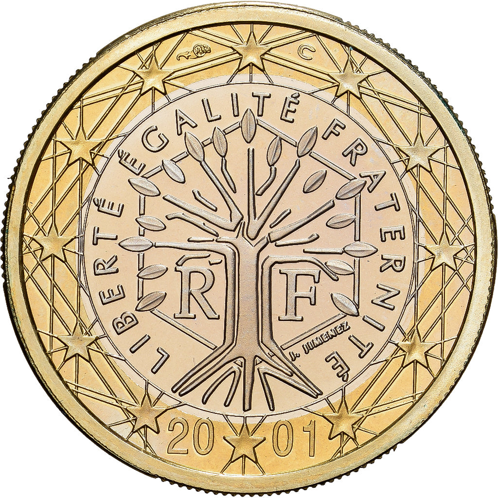 France, Euro, 2001, MDP, Série BE / Proof, FDC, Bimétallique, KM:1288