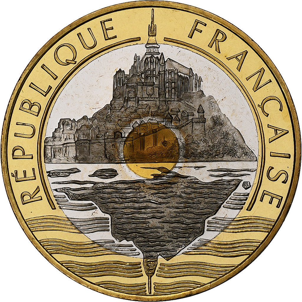 France, 20 Francs, Mont Saint-Michel, 1994, Paris, Série BE / Proof