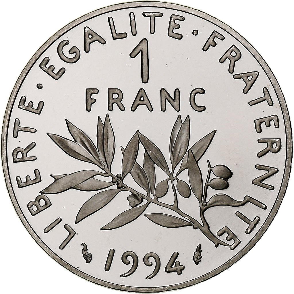 Francia, 1 Franc, Semeuse, 1994, Paris, Série BE / Proof, Nichel, FDC