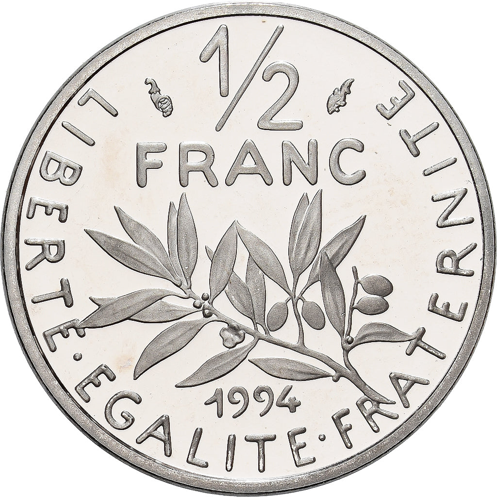 Frankrijk, 1/2 Franc, Semeuse, 1994, Paris, Série BE / Proof, Nickel, FDC