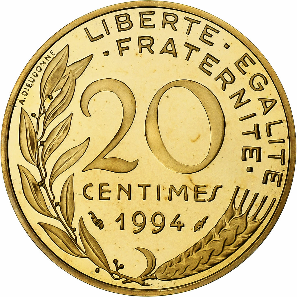 Francia, 20 Centimes, Marianne, 1994, Paris, Série BE / Proof