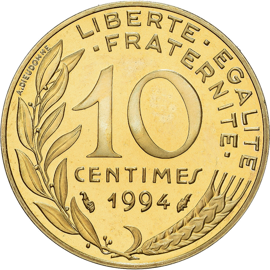France, 10 Centimes, Marianne, 1994, Paris, Série BE / Proof, Aluminum-Bronze