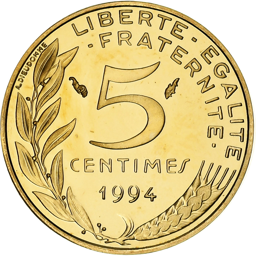 Frankrijk, 5 Centimes, Marianne, 1994, Paris, Série BE / Proof