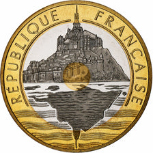France, 20 Francs, Mont Saint-Michel, 2000, MDP, Série BE / Proof, Bi-Metallic