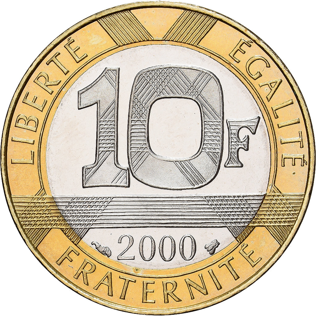 France, 10 Francs, Génie, 2000, MDP, Série BE / Proof, Bi-Metallic, MS(65-70)