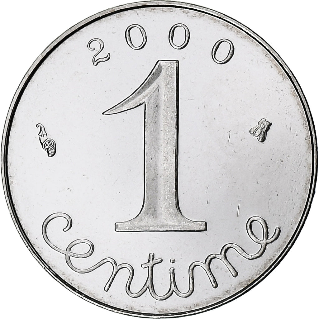 Francia, 1 Centime, Épi, 2000, Paris, Série BE / Proof, Acciaio inossidabile