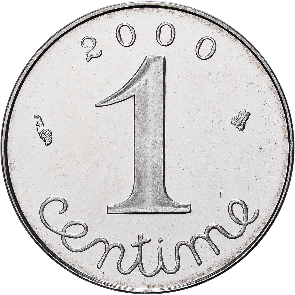 Francia, 1 Centime, Épi, 2000, Paris, Série BE / Proof, Acciaio inossidabile