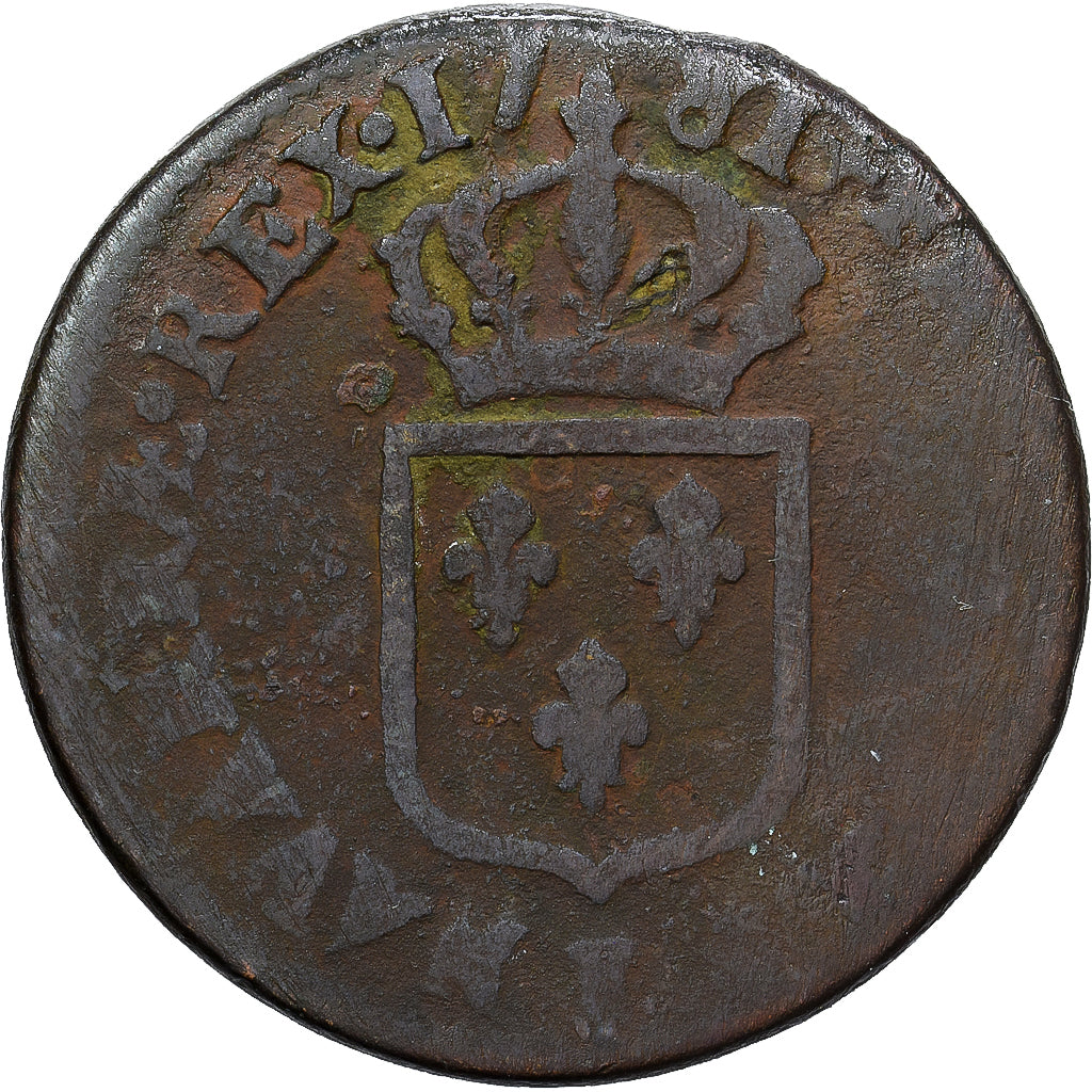 France, Louis XVI, Sol, 1781, Limoges, Copper, F(12-15), Gadoury:350