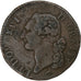 France, Louis XVI, Sol, 1789, Montpellier, Cuivre, TB+, Gadoury:350