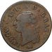 France, Louis XVI, Sol, 1791, Rouen, 2nd semestre, Copper, VF(30-35)