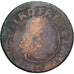 France, Louis XIII, Double Tournois, 1633, Atelier incertain, Cuivre, B+