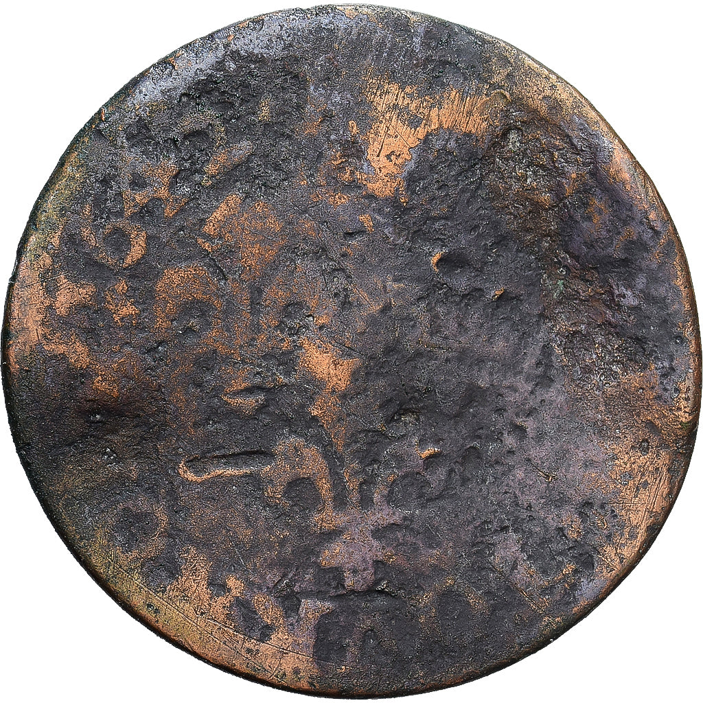 France, Louis XIII, Double Tournois, 1642, Cuivre, B+