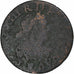 França, Louis XIII, Double Tournois, 1640, Uncertain Mint, Cobre, F(12-15)