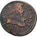 France, Louis XIII, Double Tournois, 1632, La Rochelle, Cuivre, TTB, CGKL:304