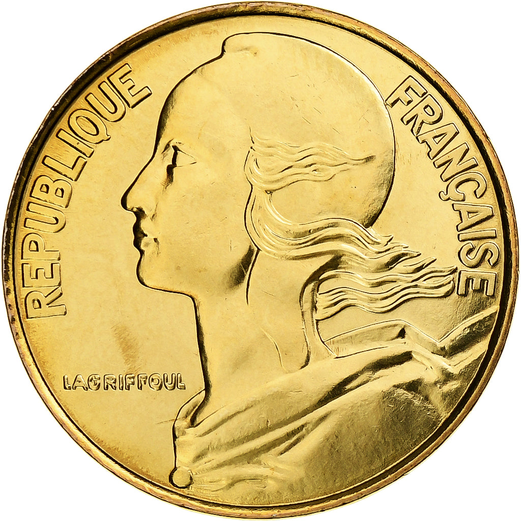 Francja, 20 Centimes, Marianne, 1995, MDP, Série BU, Aluminium-Brąz