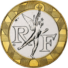 France, 10 Francs, Génie, 1995, MDP, Série BU, Bimétallique, FDC