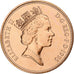Great Britain, Elizabeth II, 2 Pence, 1995, London, Série BU, Copper Plated