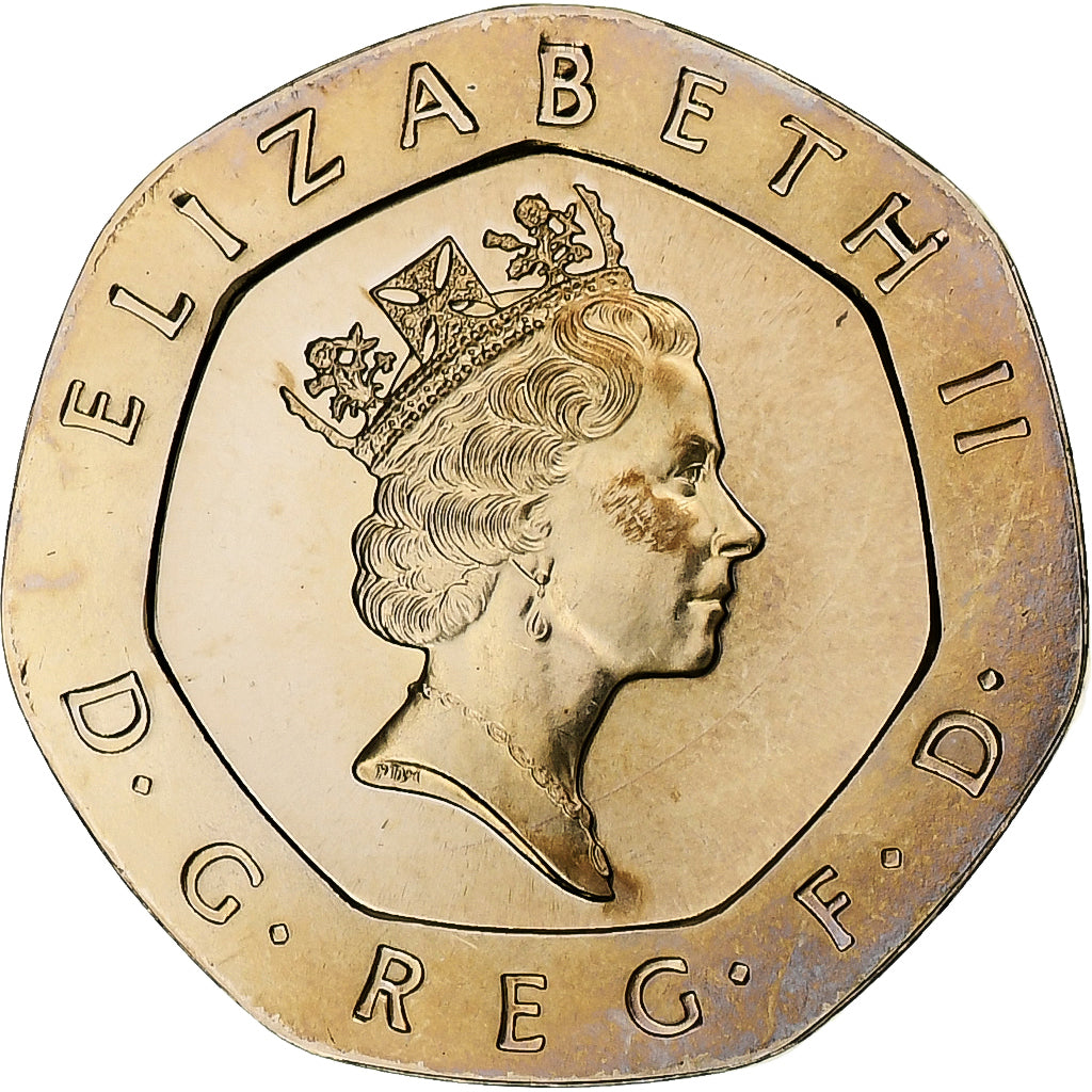Großbritannien, Elizabeth II, 20 Pence, 1995, London, Série BU, Cupronickel