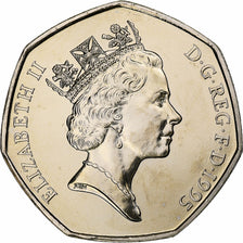 Grande-Bretagne, Elizabeth II, 50 Pence, 1995, Londres, Série BU, Du