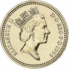 Grande-Bretagne, Elizabeth II, 1 Pound, 1995, Londres, Série BU, Laiton, SPL+