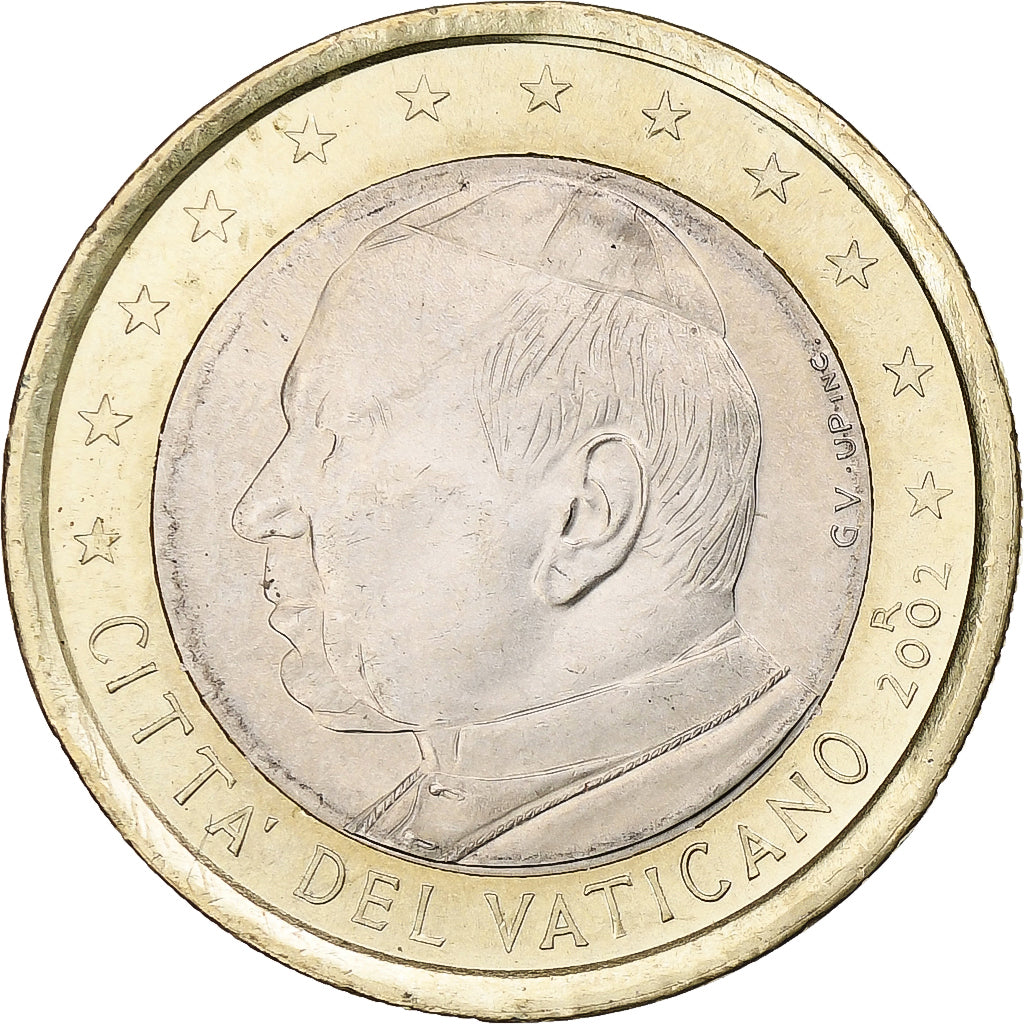 Vatican, John Paul II, Euro, 2002 (Anno XXIV), Rome, From the euro-set, SPL+