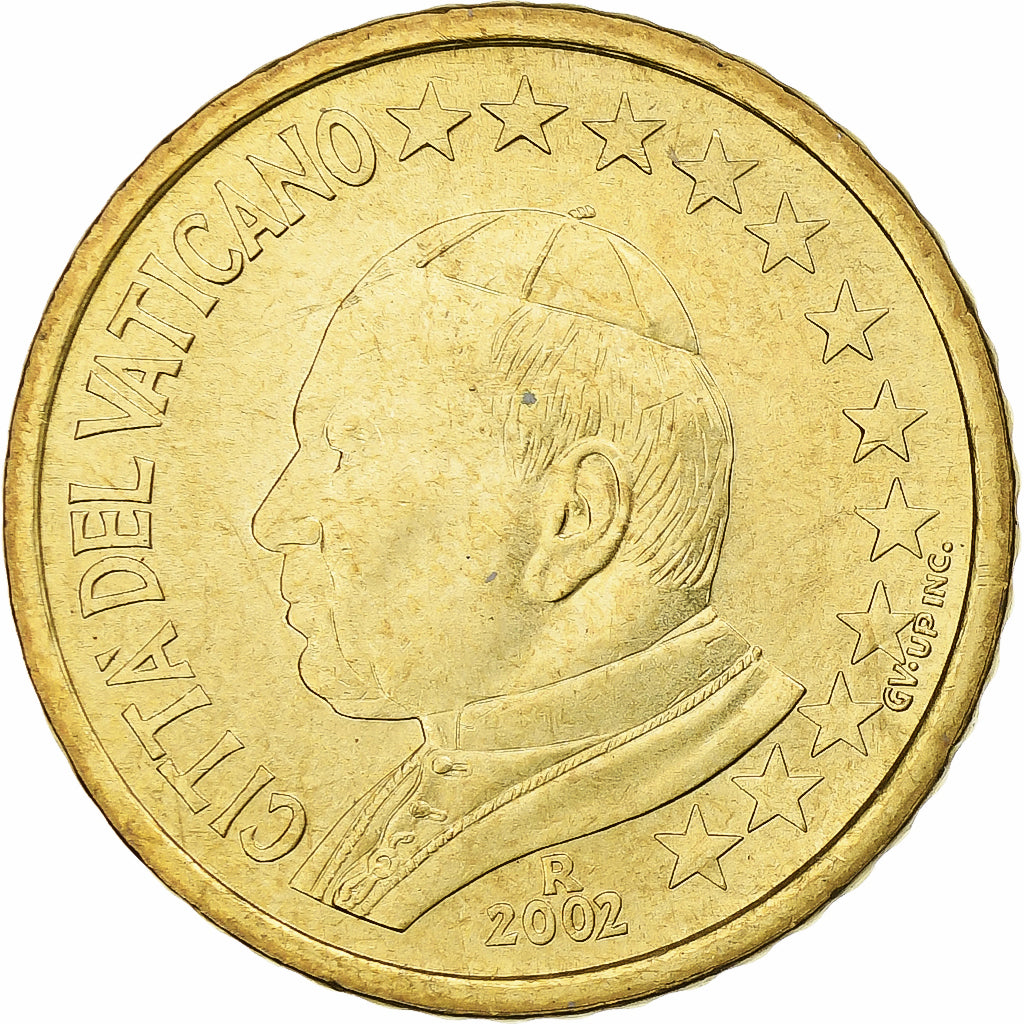 Vatican, John Paul II, 50 Euro Cent, 2002 (Anno XXIV), Rome, From the euro-set