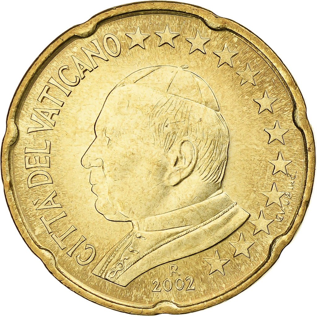 Vaticaan, John Paul II, 20 Euro Cent, 2002 (Anno XXIV), Rome, From the euro-set