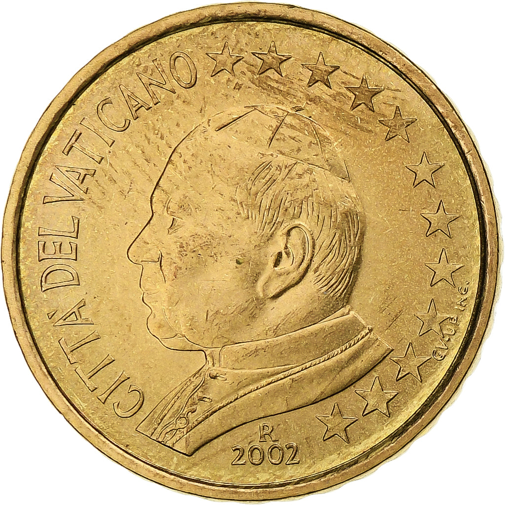 Vaticaan, John Paul II, 10 Euro Cent, 2002 (Anno XXIV), Rome, From the euro-set