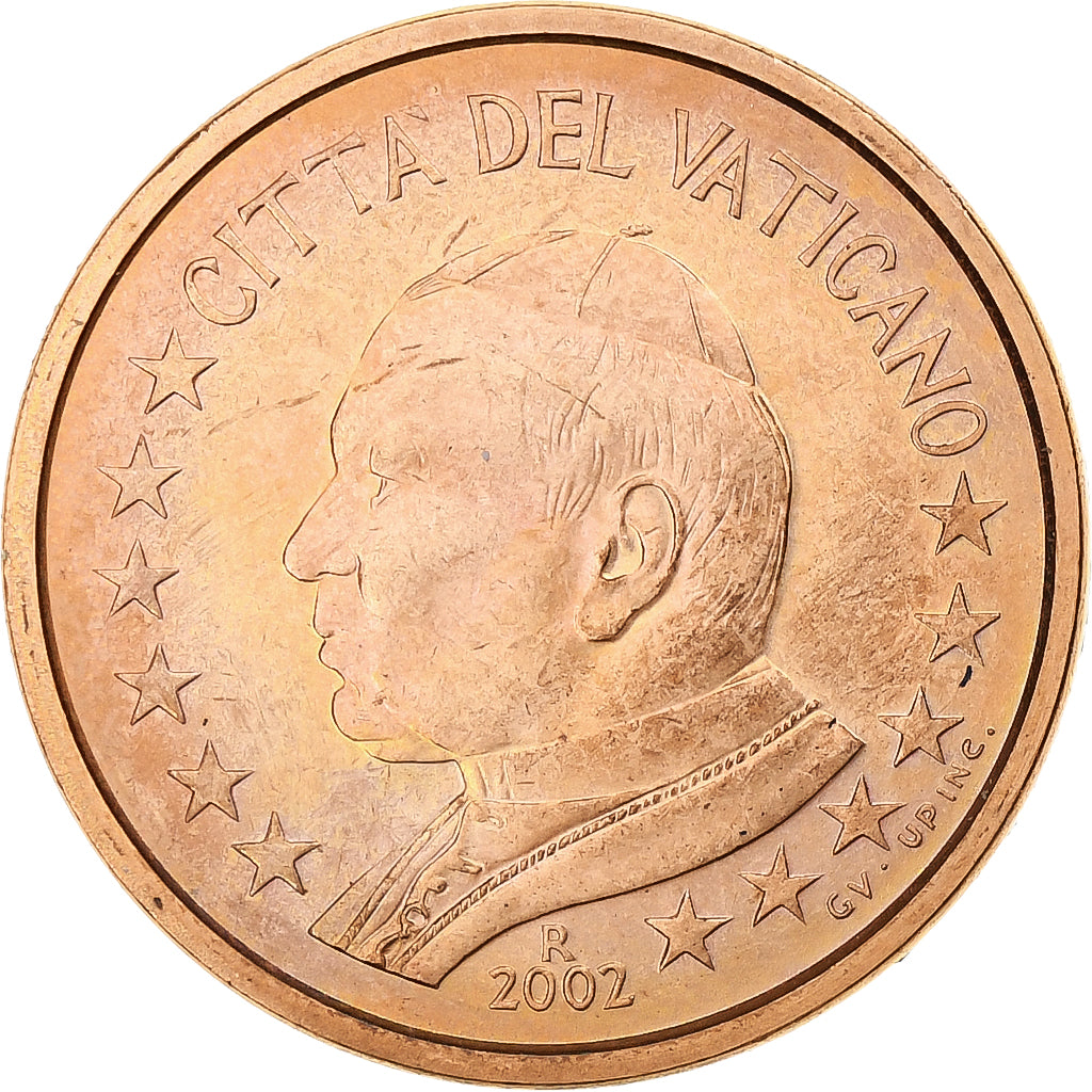 Vatican, John Paul II, 5 Euro Cent, 2002 (Anno XXIV), Rome, From the euro-set