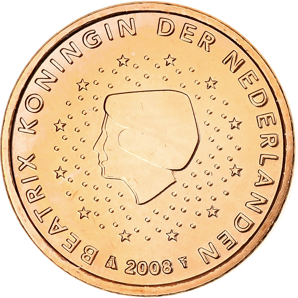 Paesi Bassi, Beatrix, Euro Cent, 2008, Utrecht, BU, SPL+, Acciaio placcato rame