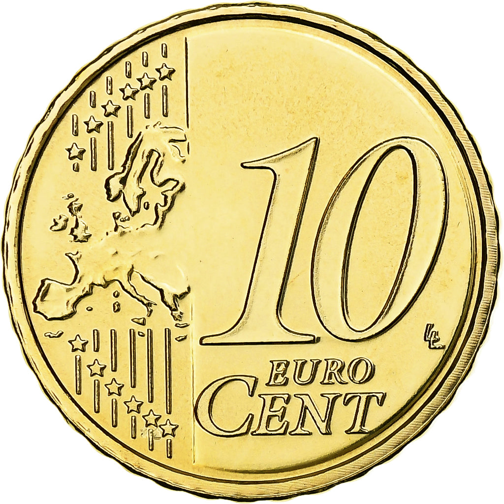 Nederland, Beatrix, 10 Euro Cent, 2008, Utrecht, BU, UNC, Nordic gold, KM:237