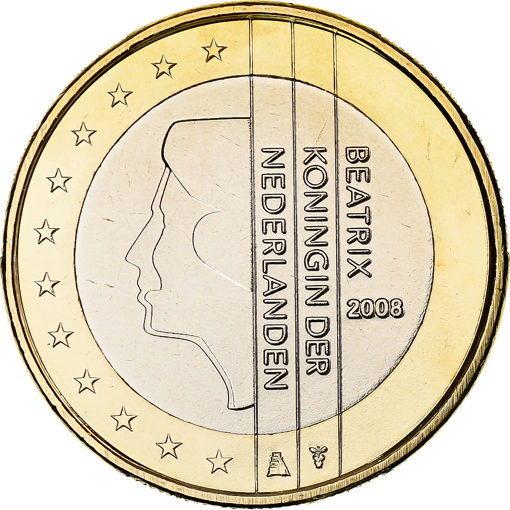 Nederland, Beatrix, Euro, 2008, Utrecht, BU, UNC, Bi-Metallic, KM:240