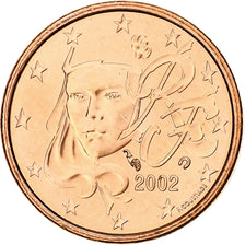 Frankreich, Euro Cent, 2002, MDP, Série BU, UNZ+, Copper Plated Steel, KM:1282