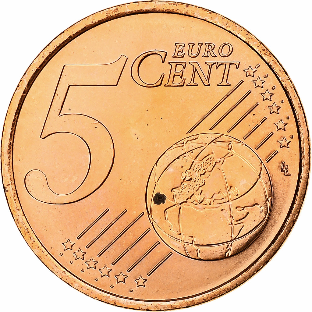 Francja, 5 Euro Cent, 2005, MDP, Série BU, MS(64), Miedź platerowana stalą