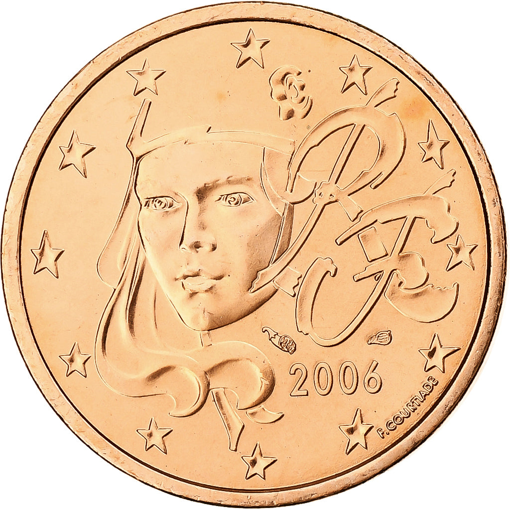 Francja, 5 Euro Cent, 2006, MDP, Série BU, MS(64), Miedź platerowana stalą