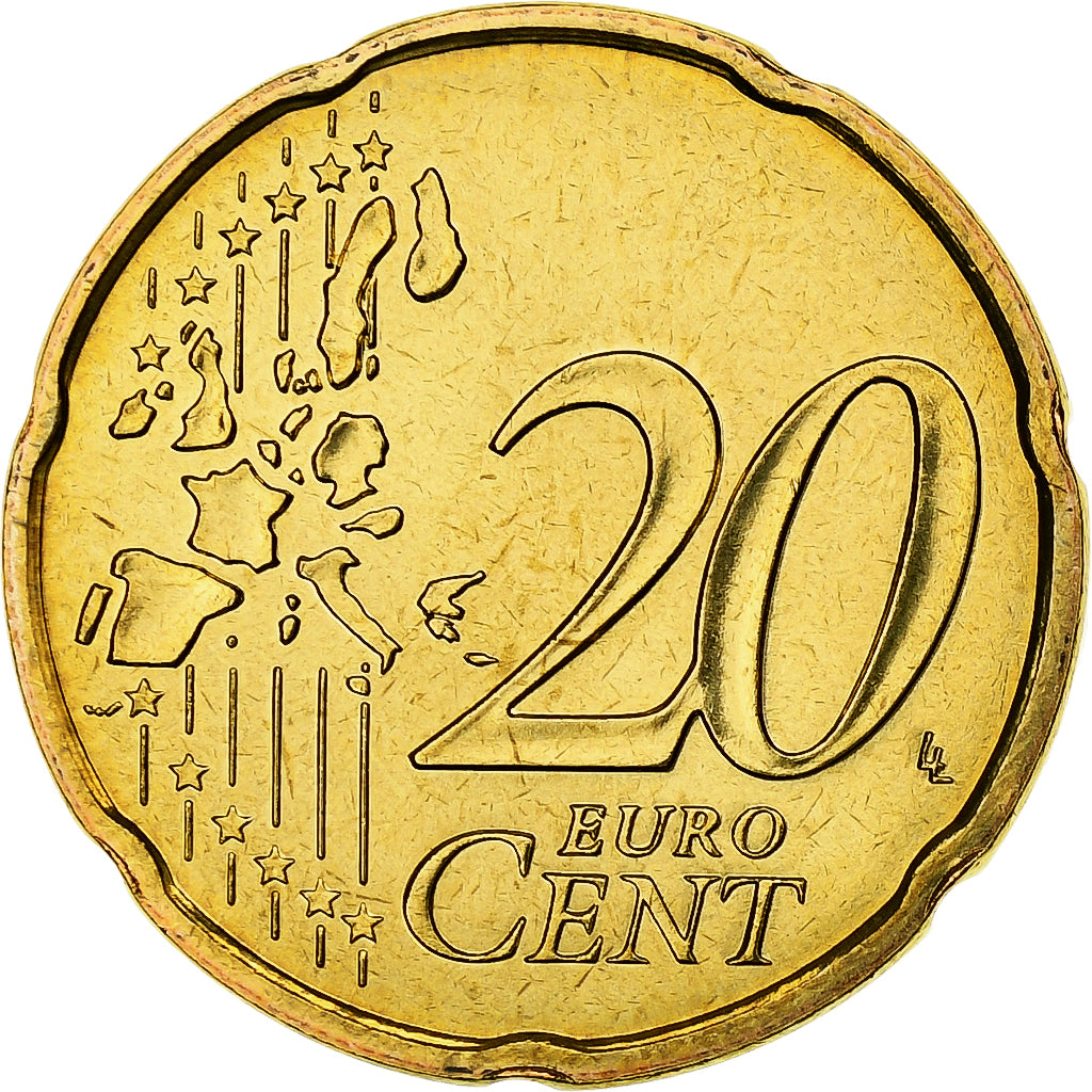 Frankrijk, 20 Euro Cent, 2006, MDP, Série BU, UNC, Nordic gold, KM:1286