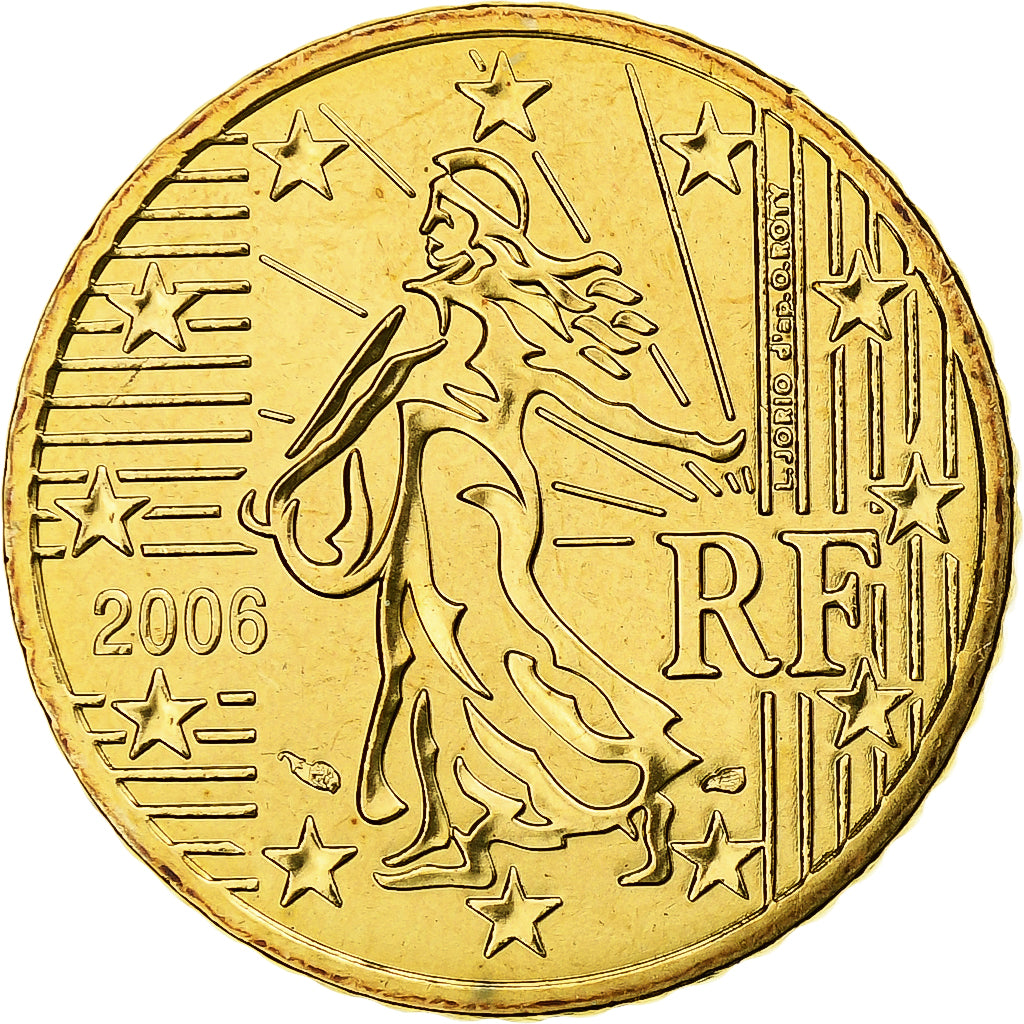 France, 50 Euro Cent, 2006, MDP, Série BU, SPL+, Or nordique, KM:1287