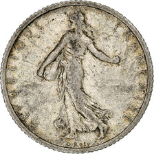 Francia, 1 Franc, Semeuse, 1917, Paris, Plata, MBC+, Gadoury:467