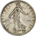 França, 1 Franc, Semeuse, 1917, Paris, Prata, AU(50-53), Gadoury:467