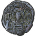 Maurice Tiberius, Half Follis, 583-602, Constantinople, Bronzen, FR+