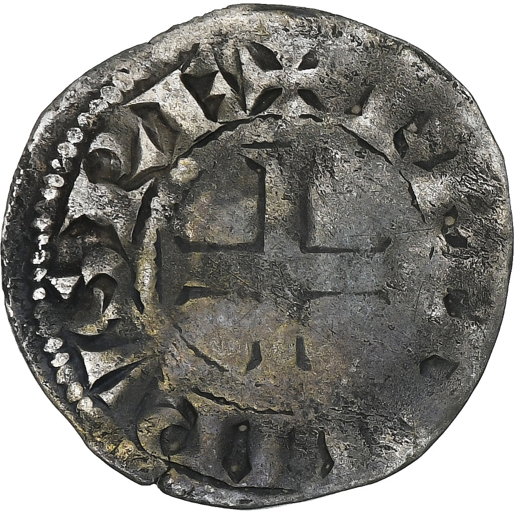 Francia, Philip II, Denier, 1180-1223, Saint-Martin de Tours, Plata, BC