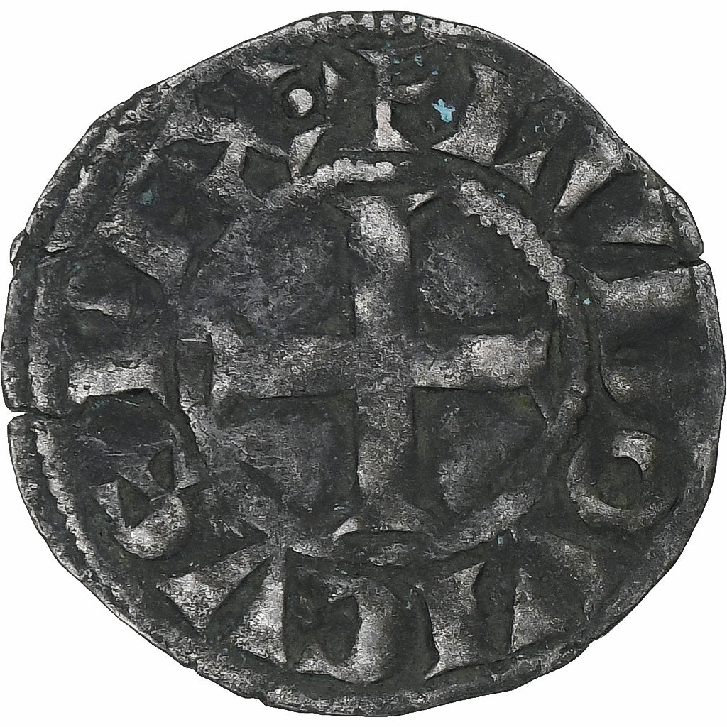 Francia, Louis VIII-IX, Denier Tournois, 1223-1244, Vellón, BC+, Duplessy:187